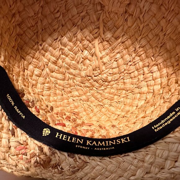 Helen Kaminski Hat Austrailia FLORAL FRONT Straw Raffia Packable main image 9